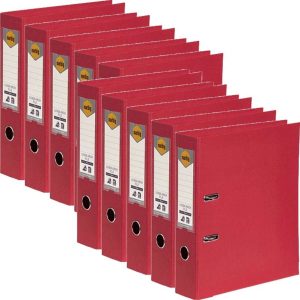 Marbig Lever Arch File A4 PE Deep Red Box Of 10