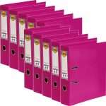 Marbig Lever Arch File A4 PE Pink Box Of 106