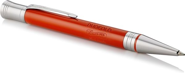 Parker Duofold Big Red Vintage Chrome Trim Ballpoint Pen