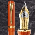 Parker Duofold Big Red Vintage Chrome Trim Fountain Pen Centennial 18K Nib Medium9 Parker Duofold Big Red Vintage Chrome Trim Fountain Pen Centennial 18K Nib Medium