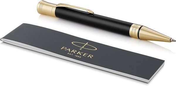 Parker Duofold Black and Gold Trim Ballpoint Pen