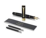 Parker Duofold Black and Gold Trim Fountain Pen Centennial 18k Nib Medium1 Parker Duofold Black and Gold Trim Fountain Pen Centennial 18k Nib Medium