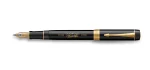 Parker Duofold Black and Gold Trim Fountain Pen Centennial 18k Nib Medium5 Parker Duofold Black and Gold Trim Fountain Pen Centennial 18k Nib Medium