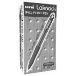 Pen Uniball Laknock Retractable Medium 1.0mm SN100 Black Box 12