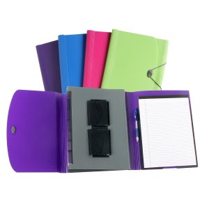 Marbig Colourhide Compendium with Notepad Red and Purple