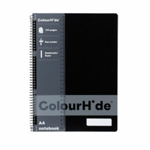 Colourhide Notebook A4 120 Pages Black