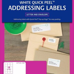 Avery 18UP Laser Address Labels with Sure Feed 100 Sheets