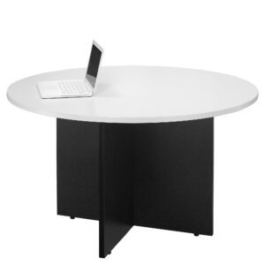 Logan MT09 Meeting Table Around 90cm White Black