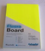 Fluroboard Yellow 250Gsm A4 Pk50