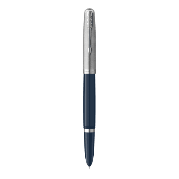 Parker 51 Midnight Blue Resin Chrome Trim Fountain Pen