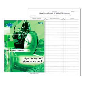 Zions Sign On Sign Off Attendance Book SOSO