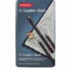 DERWENT GRAPHIC PENCIL HARD TIN 12