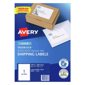Avery 1UP Laser Shipping Labels 100 Sheets 959009
