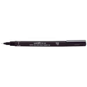 Uni Pin Fineliner Pen Black 0.8mm 12 Pack