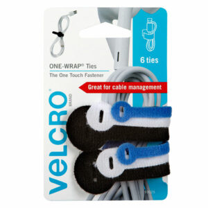 VELCRO Brand Reusable Ties Assorted Colours & Sizes 6PCS