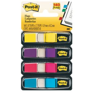 3M 683-4AB Post-it Assorted Mini Colour Flags Pk/140