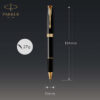 Parker Sonnet Rollerball Pen Black Lacquer With Gold Trim Parker Sonnet Rollerball Pen Black Lacquer With Gold Trim