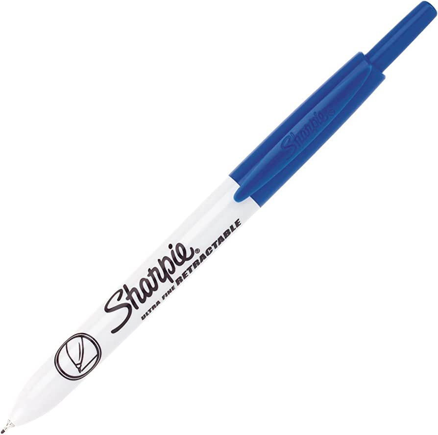 Sharpie Retractable Permanent Marker Fine Point Blue