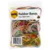 Marbig Rubber Bands Coloured Assorted 100gm
