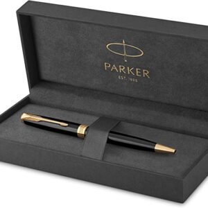 Parker Sonnet Ballpoint Pen Black Lacquer With Gold Trim