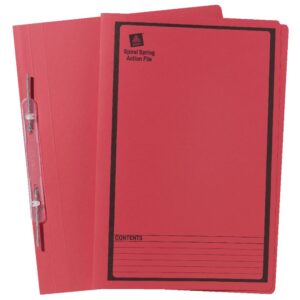 Avery Spiral Spring File Red 88544 with Black Print 25 Pack