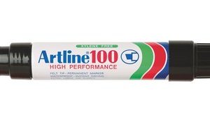 Artline 100 Permanent Maker 12mm Chisel Nib Black