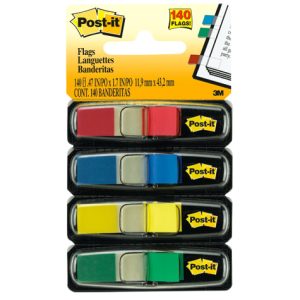 3M 683-4 Post-it Assorted Mini Colour Flags Pk/140