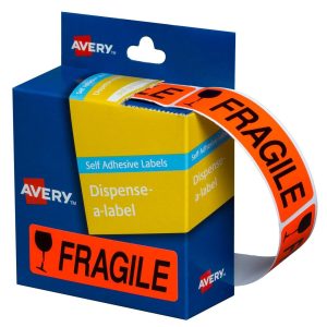 Avery 937252 Pre-printed Dispenser Labels 'Fragile' 125 Pack