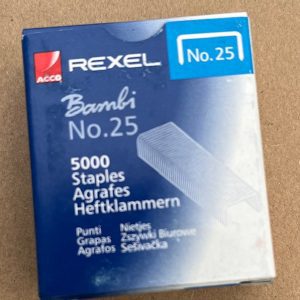 Rexel No. 25 Bambi Staples 5000 Pack