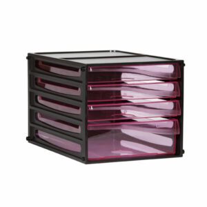 Esselte 49777 Desktop Filling Drawers A4 4D Red