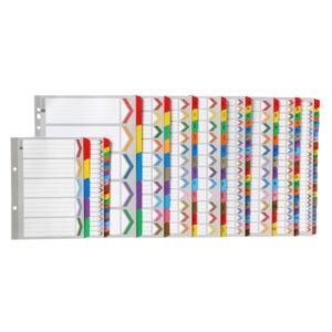 Marbig Coloured Dividers 1-10 Tab A4