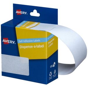 Avery White Dispenser Labels Rectangle 76x27mm 180 Pack