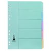 Marbig Dividers Manilla A4 Pastel Colours 5 Tab