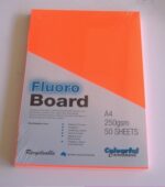 Fluroboard Scarlet 250Gsm A4 Pk50