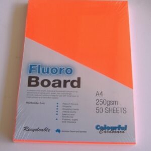 Fluroboard Scarlet 250Gsm A4 Pk50