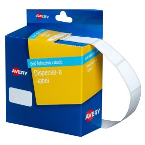 Avery Dispenser Labels White Rectangle 13 x 24 mm 900/Pack