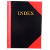 Cumberland A6 Red & Black Gloss Index Notebook 100 Leaf