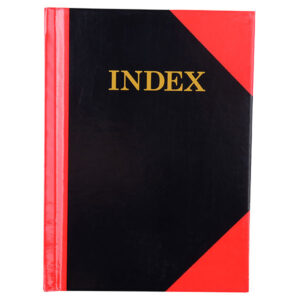 Cumberland A6 Red & Black Gloss Index Notebook 100 Leaf