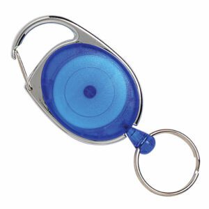 Rexel Retractable Snap Lock Key Holder Blue