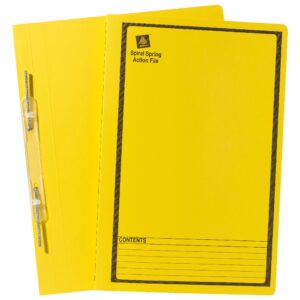 Avery Spiral Spring File Yellow 88547 with Black Print 25 Pack