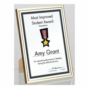 Carven Document & Picture Frame Gold A4