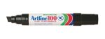 Artline 100 Permanent Maker 12mm Chisel Nib Black 6/Pack