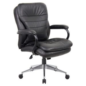 Titan Medium Back Leather Chair Weight Rating 200KG YS05M