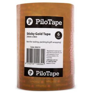 Pilot 306213 Sticky Gold Tape 24mmx66m Pack of 6
