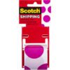 Scotch 141-PRTDppd Expressions Shipping Tape 48mm x 12.7m White Pink Dots