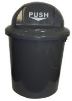 Cleanlink Rubbish Bin With Bullet Lid 60Litre Grey