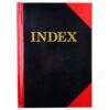 Cumberland A5 Red & Black Gloss Index Notebook 100 Leaf