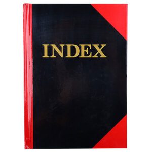 Cumberland A5 Red & Black Gloss Index Notebook 100 Leaf