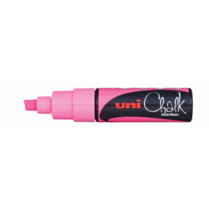 Uni Liquid Chalk Marker Chisel Tip PWE-8K Fluoro Pink