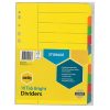 Marbig A4 Bright Colour Dividers 10 Tab 